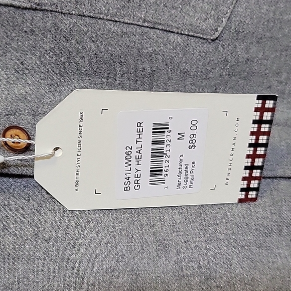 BEN SHERMAN MEN' LONG SLEEVE SHIRT GRAY SIZE M - Picture 8 of 15